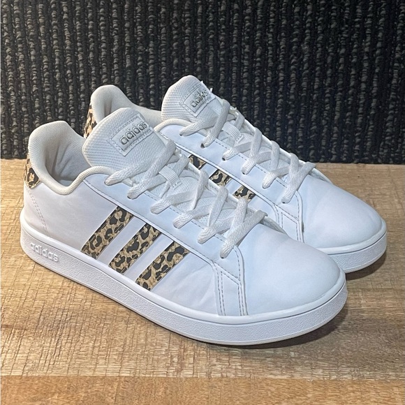 adidas Shoes - Adidas Grand Court Cheetah Print Women's Sneakers - Size 5